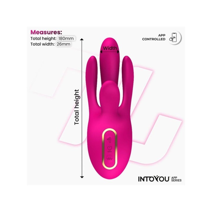 INTOYOU APP SERIES Derek Vibrador con Movimiento Finger 3 Motores y APP