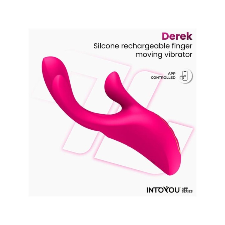 INTOYOU APP SERIES Derek Vibrador con Movimiento Finger 3 Motores y APP