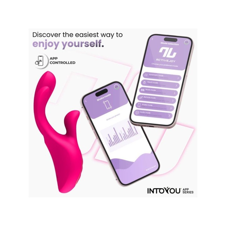 INTOYOU APP SERIES Derek Vibrador con Movimiento Finger 3 Motores y APP