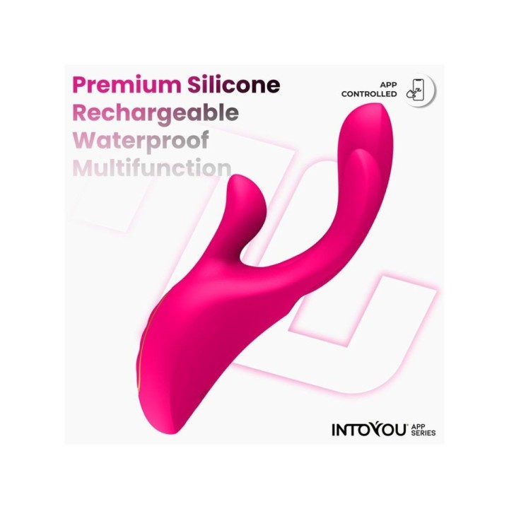INTOYOU APP SERIES Derek Vibrador con Movimiento Finger 3 Motores y APP