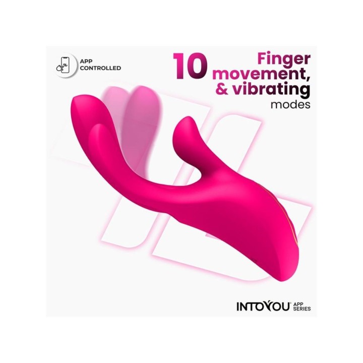 INTOYOU APP SERIES Derek Vibrador con Movimiento Finger 3 Motores y APP