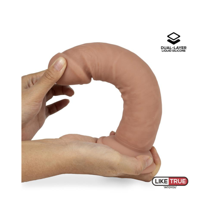 LIKETRUE DILDO REALISTA SILICONA LÍQUIDA DUAL LAYER 8.5"