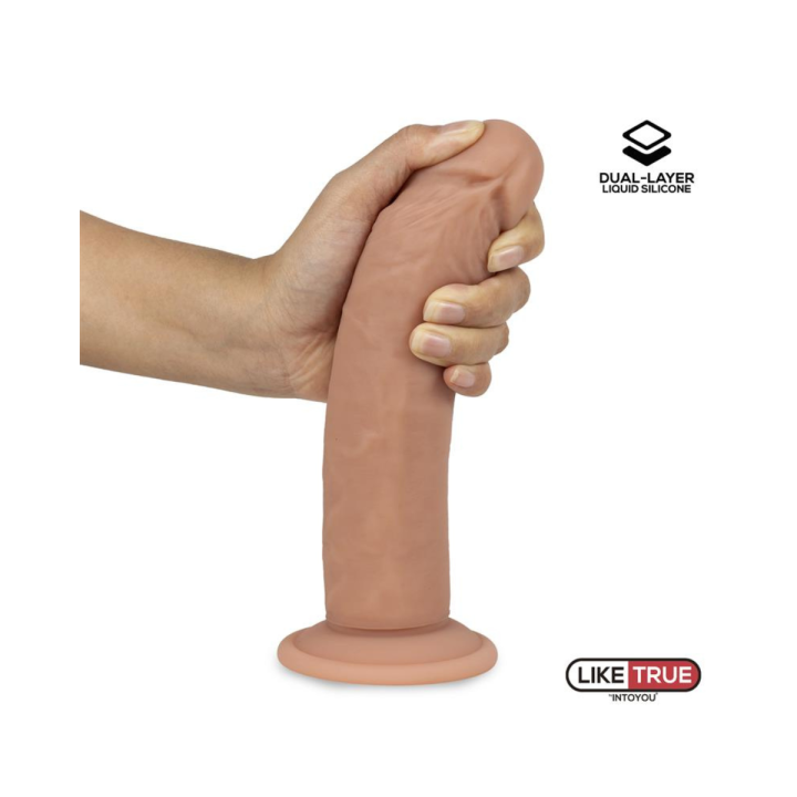 LIKETRUE DILDO REALISTA SILICONA LÍQUIDA DUAL LAYER 8.5"