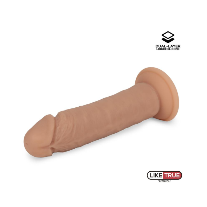 LIKETRUE DILDO REALISTA SILICONA LÍQUIDA DUAL LAYER 8.5"