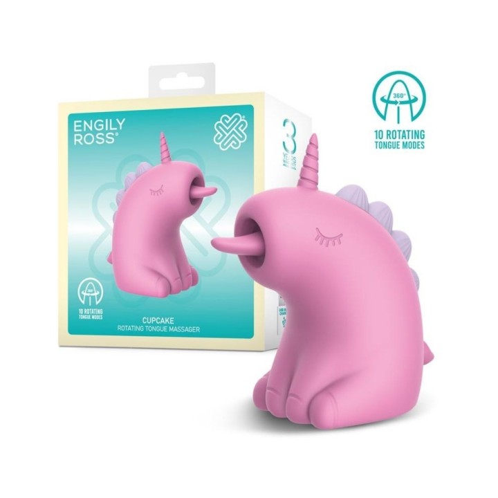 ENGILY ROSS Cupcake Estimulador con Lengua Rotadora 360º