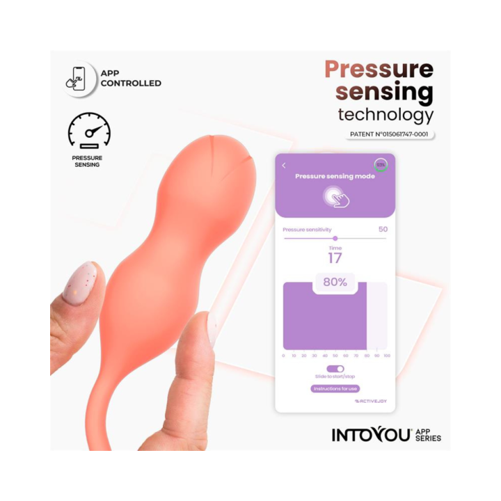 KIRA ENTRENADOR DE SUELO PÉLVICO CON SENSOR DE PRESIÓN Y APP