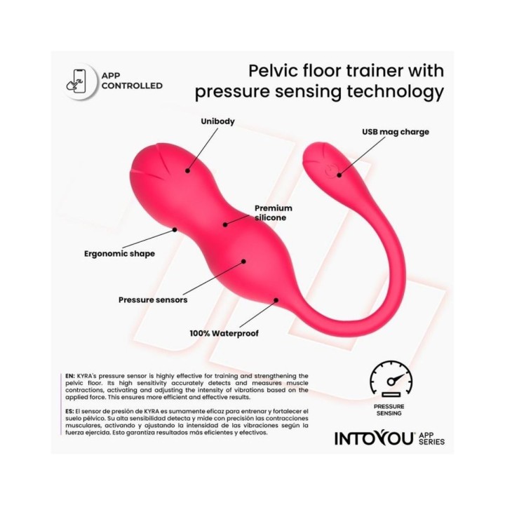 KIRA ENTRENADOR DE SUELO PÉLVICO CON SENSOR DE PRESIÓN Y APP