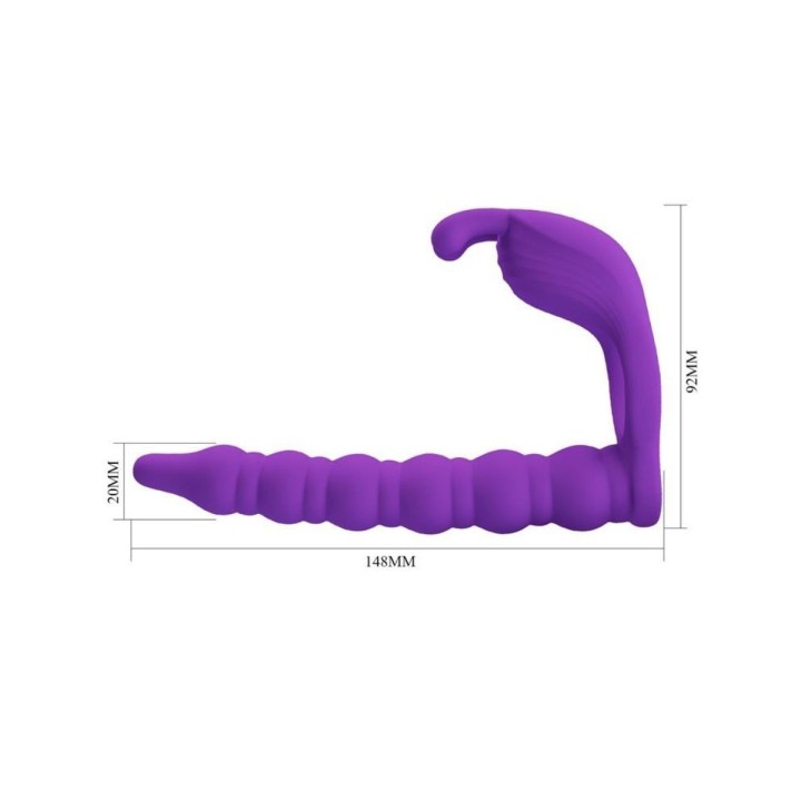 PRETTY LOVE - BLACKNEY ANILLO PENE CON PLUG VIBRADOR NEGRO