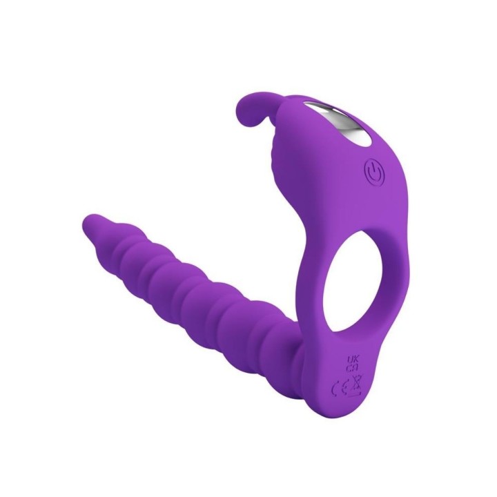 PRETTY LOVE - BLACKNEY ANILLO PENE CON PLUG VIBRADOR NEGRO