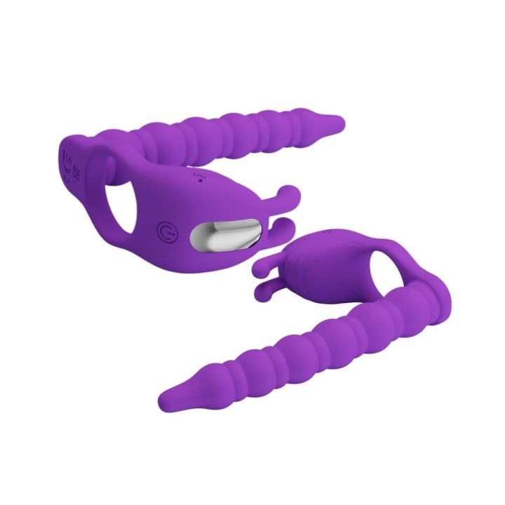 PRETTY LOVE - BLACKNEY ANILLO PENE CON PLUG VIBRADOR NEGRO