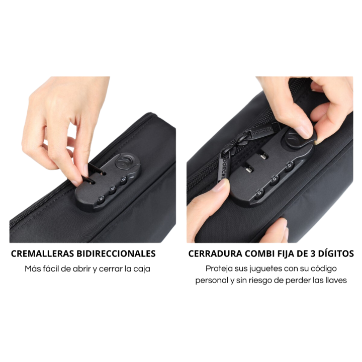 NECESER PARA JUGUETES DISCREET BOX - ORO - VERDE - NEGRO