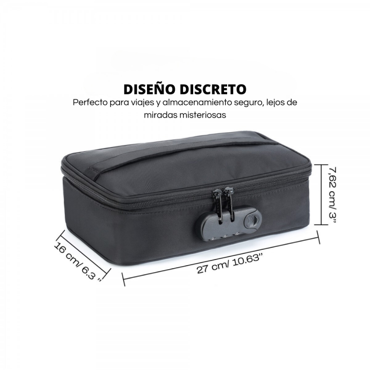 NECESER PARA JUGUETES DISCREET BOX - ORO - VERDE - NEGRO