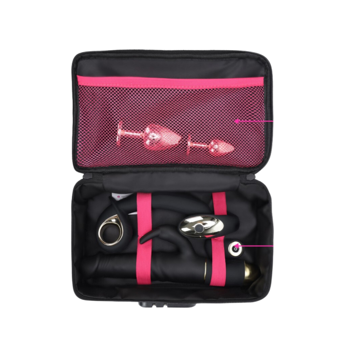 NECESER PARA JUGUETES DISCREET BOX - ORO - VERDE - NEGRO