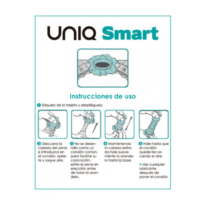 PRESERVATIVOS UNIQ SMART SIN LATEX 3 UNIDADES