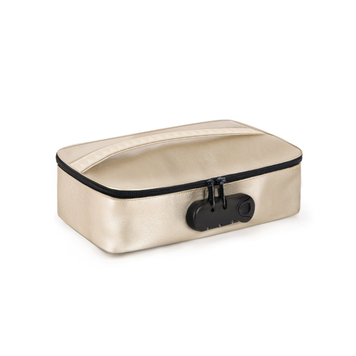 NECESER PARA JUGUETES DISCREET BOX - ORO - VERDE - NEGRO