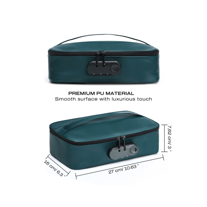 NECESER PARA JUGUETES DISCREET BOX - ORO - VERDE - NEGRO