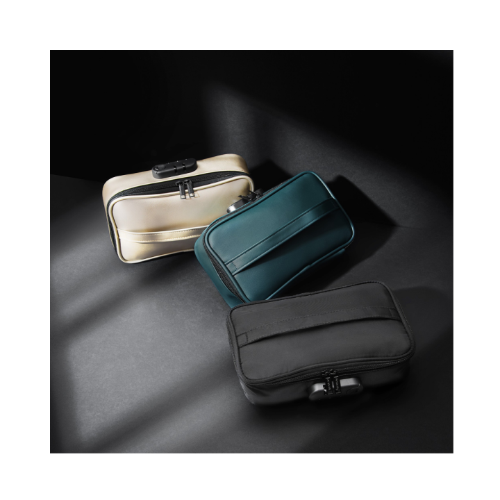 NECESER PARA JUGUETES DISCREET BOX - ORO - VERDE - NEGRO