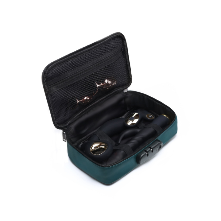 NECESER PARA JUGUETES DISCREET BOX - ORO - VERDE - NEGRO