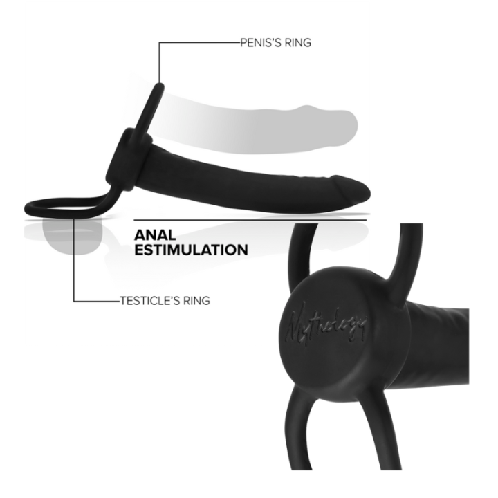 MYTHOLOGY - COBI ONYX ACCOMODATOR ARNÉS PARA DOBLE PENETRACIÓN SILICONA