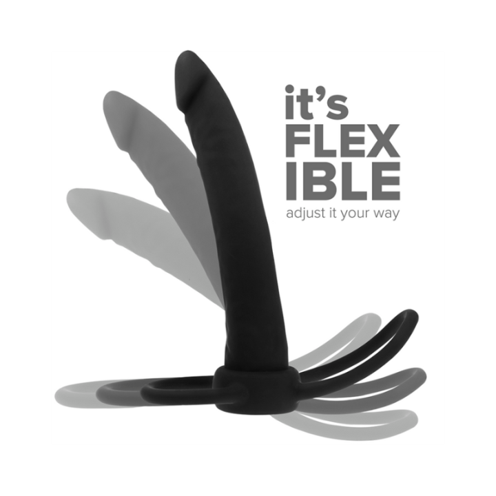 MYTHOLOGY - COBI ONYX ACCOMODATOR ARNÉS PARA DOBLE PENETRACIÓN SILICONA