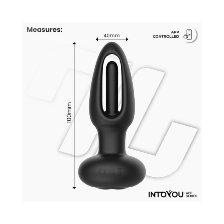 INTOYOU APP SERIES Zack Plug Anal con Flipping Tongue y Vibración con App