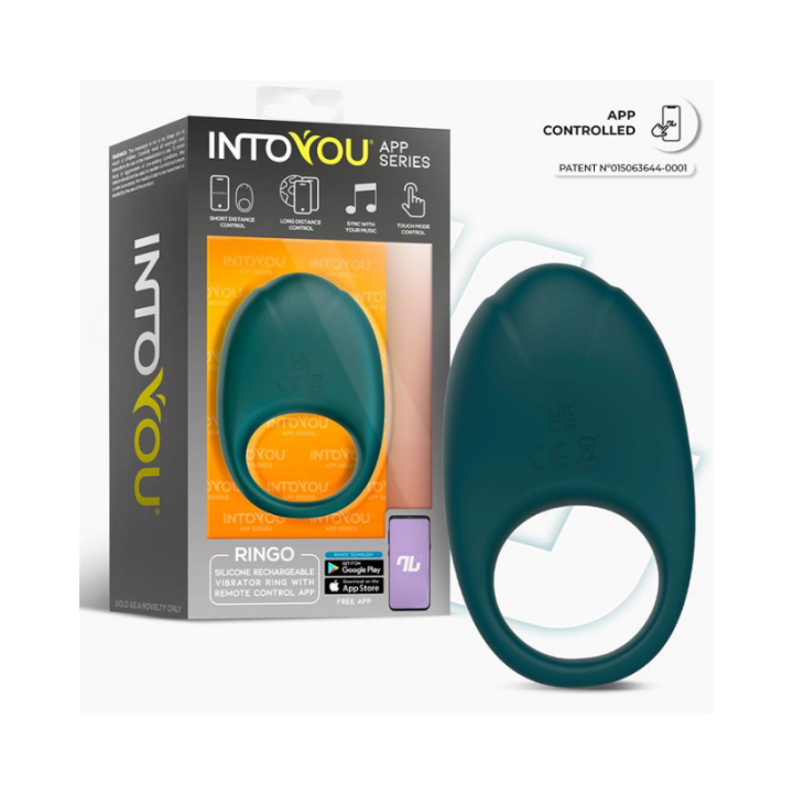 INTOYOU APP SERIES Ringo Anillo Vibrador con APP Unibody Verde