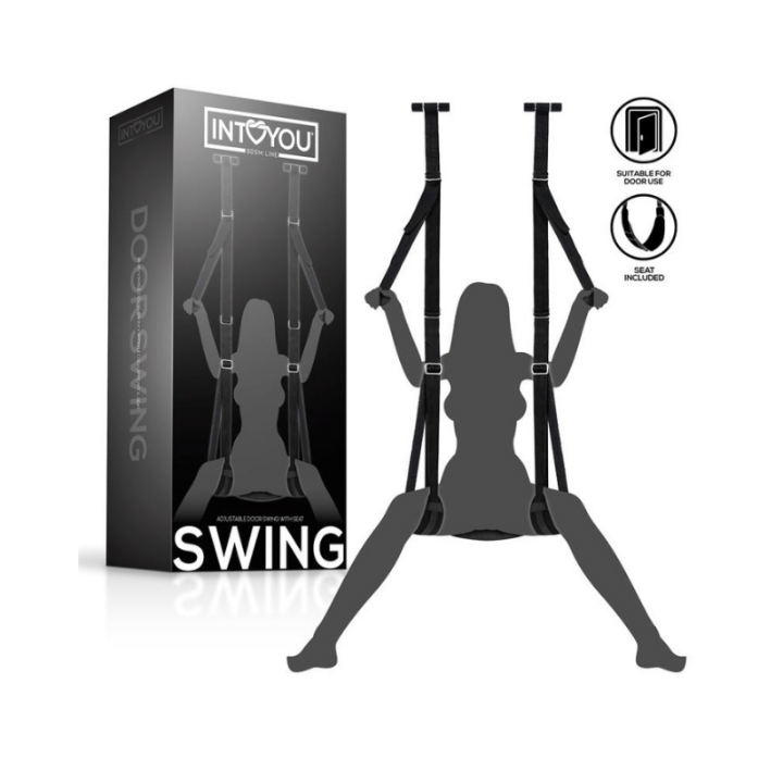 INTOYOU BDSM LINE Columpio de Puerta con Soporte de Manos, Piernas y Asiento
