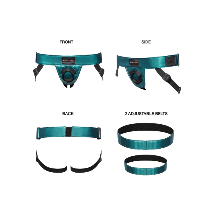 LEATHERETTE HARNESS CURIOUS - METALLIC GREEN