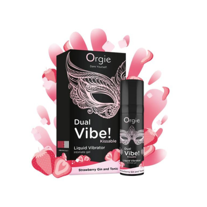 VIBRADOR LÍQUIDO BESABLE DUAL VIBE! STRAWBERRY GIN AND TONIC 15 ML