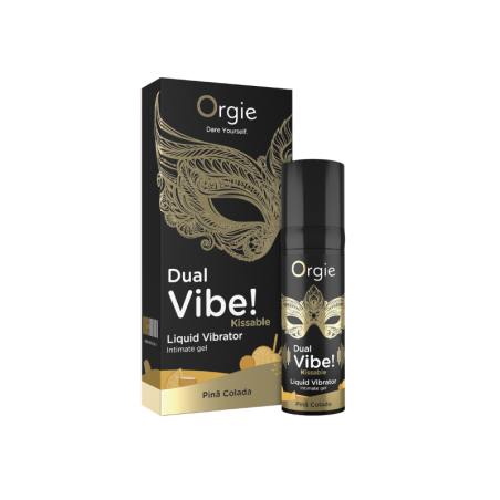VIBRADOR LÍQUIDO BESABLE DUAL VIBE! PIÑA COLADA 15 ML