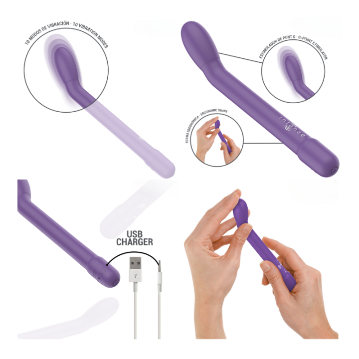 INTENSE - ESTIMULADOR PUNTO-G MORADO RECARGABLE