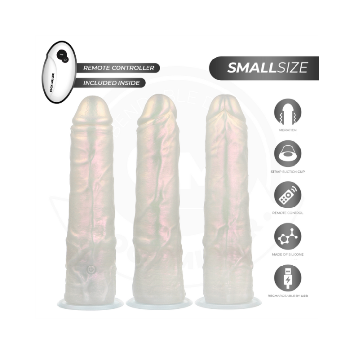 COCK MILLER - DILDO SILICONA 19,5 CM , LUCES Y VIBRACIÓN CON CONTROL REMOTO