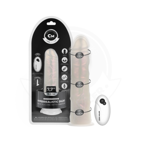 Cock Miller de 19,5 cm con vibración y luz led integrada.