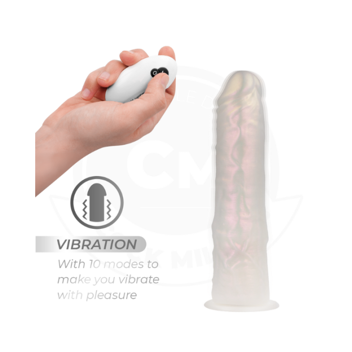 COCK MILLER - DILDO SILICONA 19,5 CM , LUCES Y VIBRACIÓN CON CONTROL REMOTO