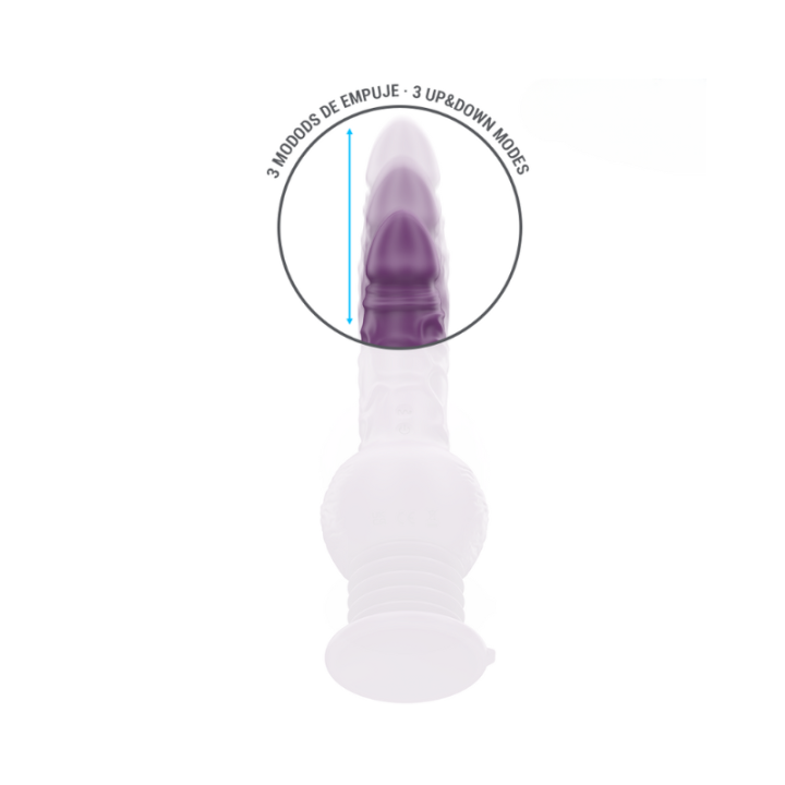INTENSE - TATUM VIBRADOR MULTIFUNCIÓN CON VIBRACIÓN UP AND DOWN 24 CM MORADO