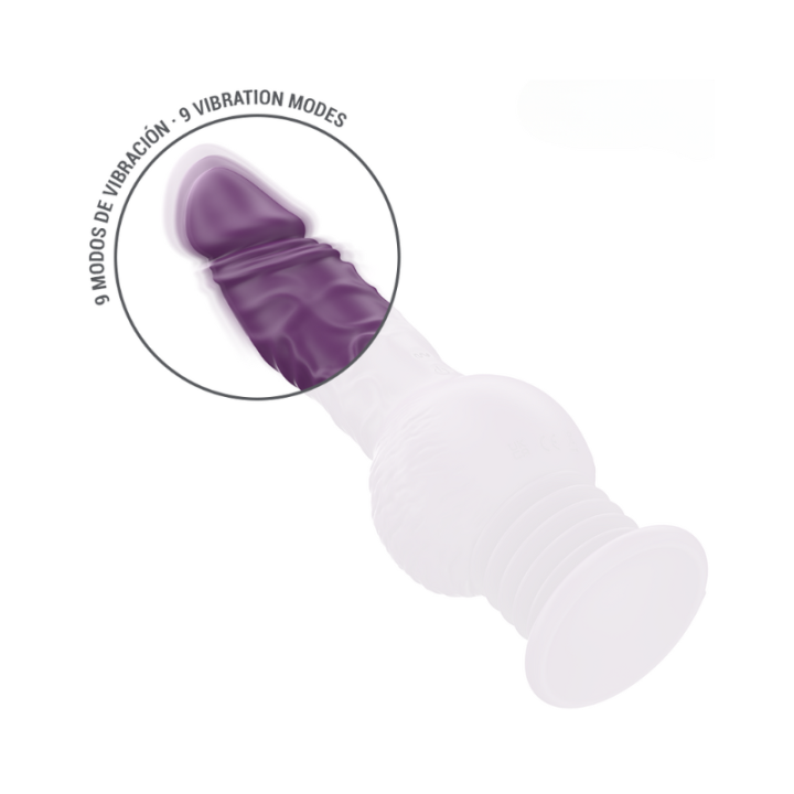 INTENSE - TATUM VIBRADOR MULTIFUNCIÓN CON VIBRACIÓN UP AND DOWN 24 CM MORADO