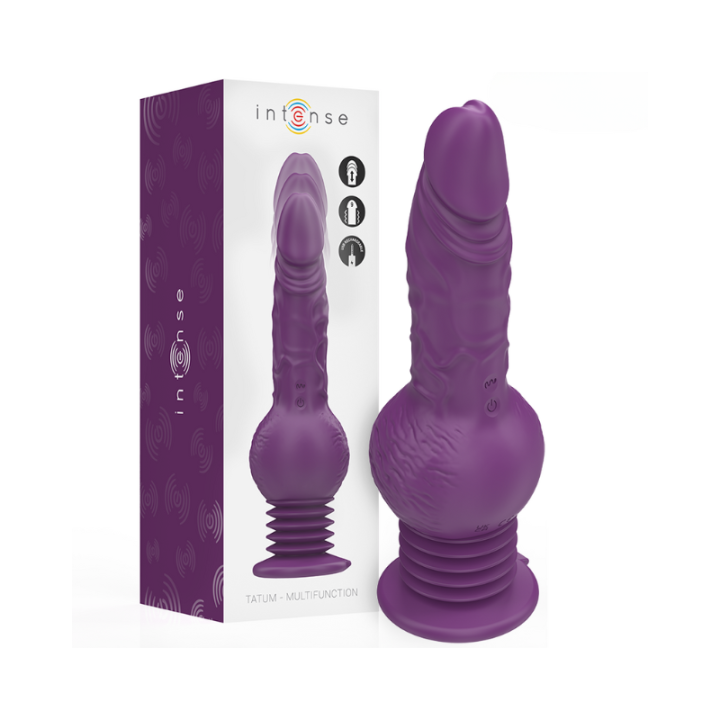 INTENSE - TATUM VIBRADOR MULTIFUNCIÓN CON VIBRACIÓN UP AND DOWN 24 CM MORADO