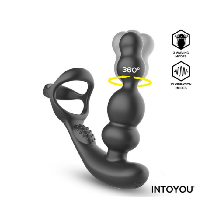 INTOYOU Klark Plug Anal Oscilante con Vibración y Mando a Distancia