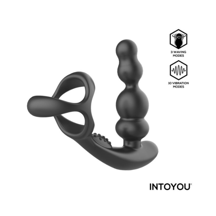 INTOYOU Klark Plug Anal Oscilante con Vibración y Mando a Distancia